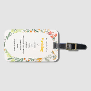Étiquette À Bagage Invitation à la garden-party sous une arche floral
