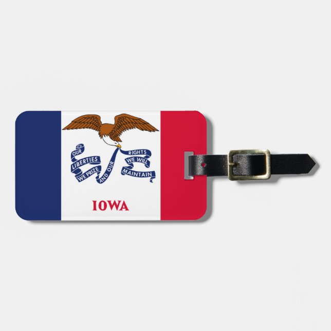 Étiquette À Bagage Iowa (Devant horizontal)