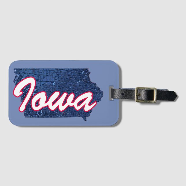Étiquette À Bagage Iowa (Devant Horizontal)