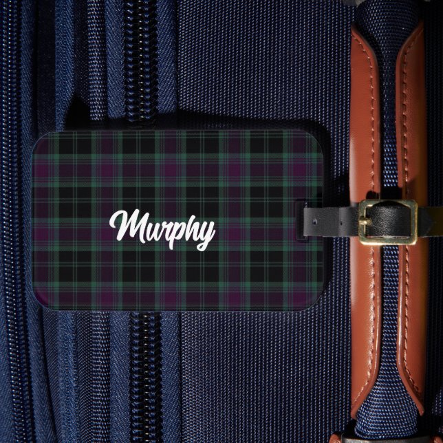 Étiquette À Bagage Irish County Carlow Tartan Personnalisé (Insitu Rectoal 4)