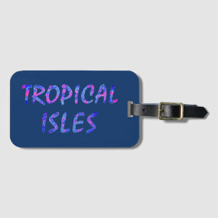 Étiquette À Bagage Isles-Brwn Tropical