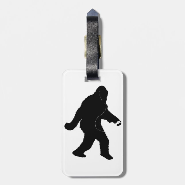 Étiquette À Bagage iSquatch (Ajouter une couleur Arrière - plan) (Dos Vertical)