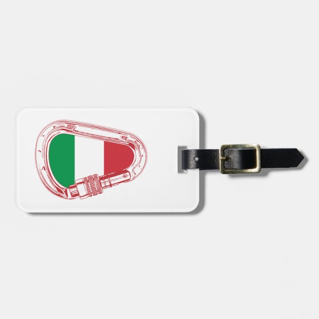 Étiquette À Bagage Italie Drapeau Escalade carabiner (Devant horizontal)