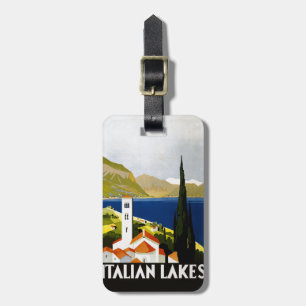 Étiquette À Bagage Italie Lacs Vintage voyage Italie