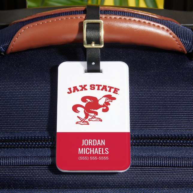 Étiquette À Bagage Jacksonville State University JAX State Gamecocks (Insitu Rectoal 2)