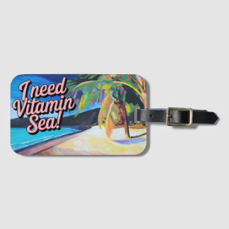 Étiquette À Bagage J'ai besoin de vitamine mer