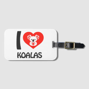 Étiquette À Bagage J'aime Koalas