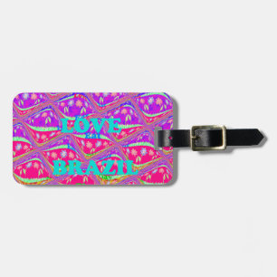 Étiquette À Bagage J'aime le Brésil : Belles couleurs traditionnelles