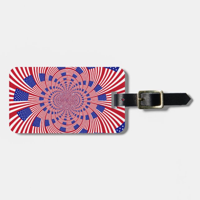 Étiquette À Bagage J'aime les Etats-Unis (Devant horizontal)