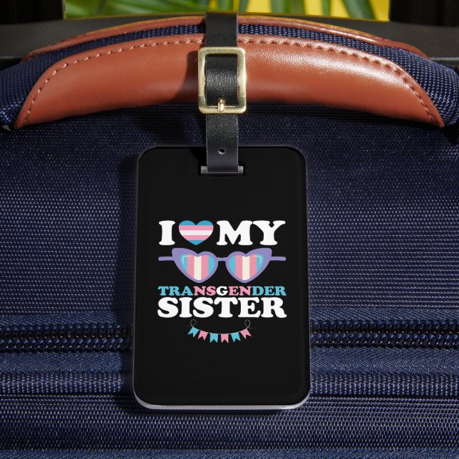 Étiquette À Bagage J'aime ma soeur transgenre Famille Trans LGBTQ (Insitu Rectoal 2)