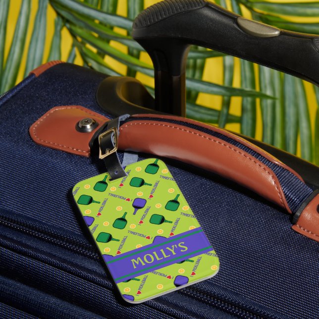 Étiquette À Bagage J'aime Pickleball green (Insitu Rectoal 1)
