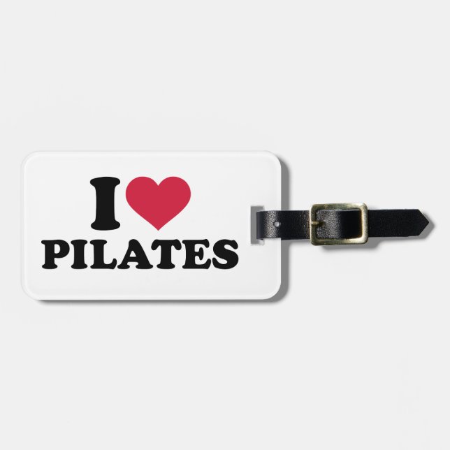 Étiquette À Bagage J'aime Pilates (Devant horizontal)