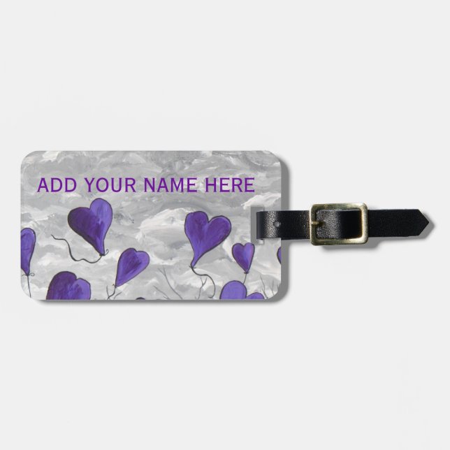 ÉTIQUETTE À BAGAGE J'AIME VOLER (Devant horizontal)