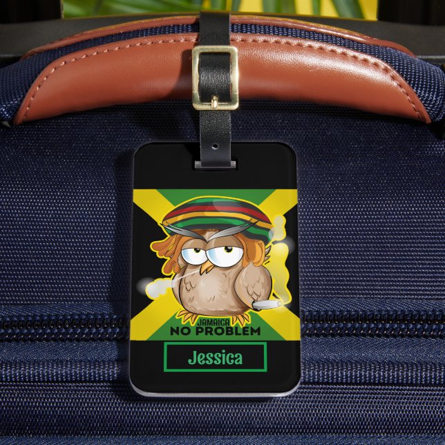 Étiquette À Bagage Jamaïque Rasta Owl (Insitu Rectoal 2)