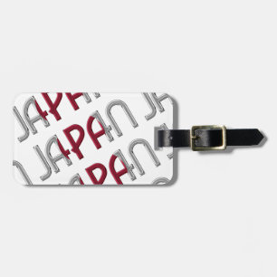 Étiquette À Bagage Japon Japonais Drapeau couleurs Motif de typograph
