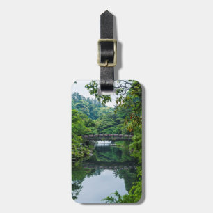 Étiquette À Bagage Jardin Coréen Et Pont