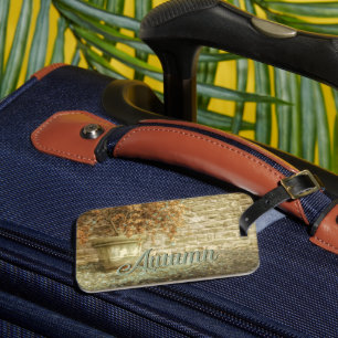 Étiquette À Bagage Jardin d'automne rustique