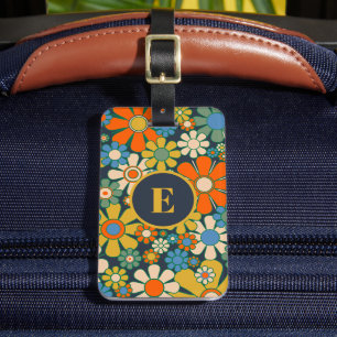 Étiquette À Bagage Jardin Retro Joyeux Floral 60s les années 70 Perso