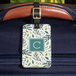 Étiquette À Bagage Jardin Whimsy verdure Monogrammé