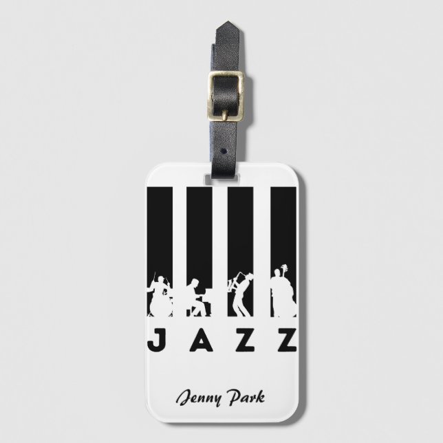 Étiquette À Bagage Jazz joueurs personnalisés (Devant Vertical)