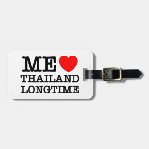 ÉTIQUETTE À BAGAGE JE AIME THAILANDE DEPUIS LONGTEMPS