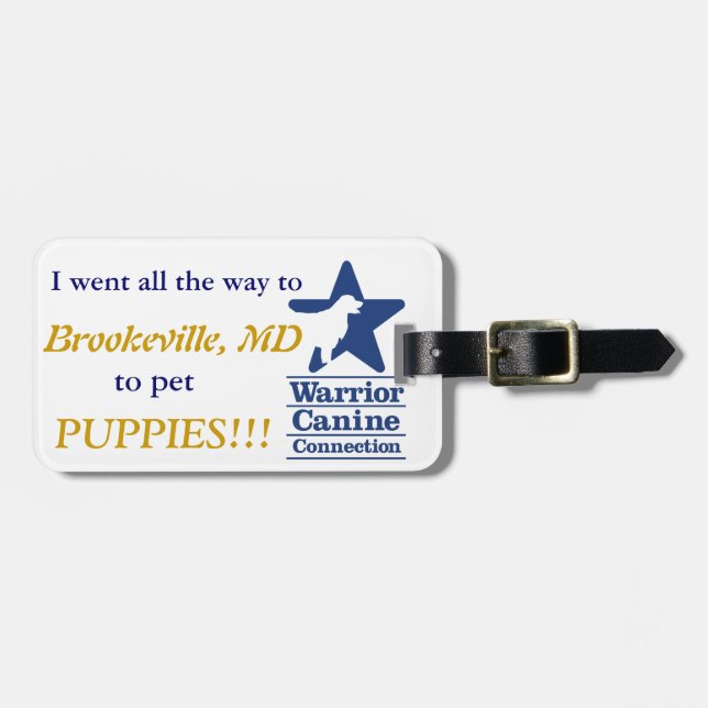 Étiquette À Bagage Je choie des chiots !  Étiquette de bagage (Devant horizontal)