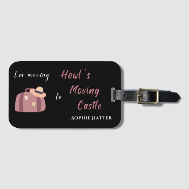 Étiquette À Bagage Je déménage au château de Howl's Moving (Devant Horizontal)