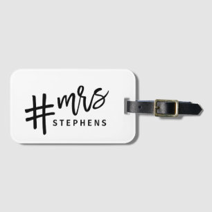 Étiquette À Bagage Je me suis réveillé comme ceci #married ! MME