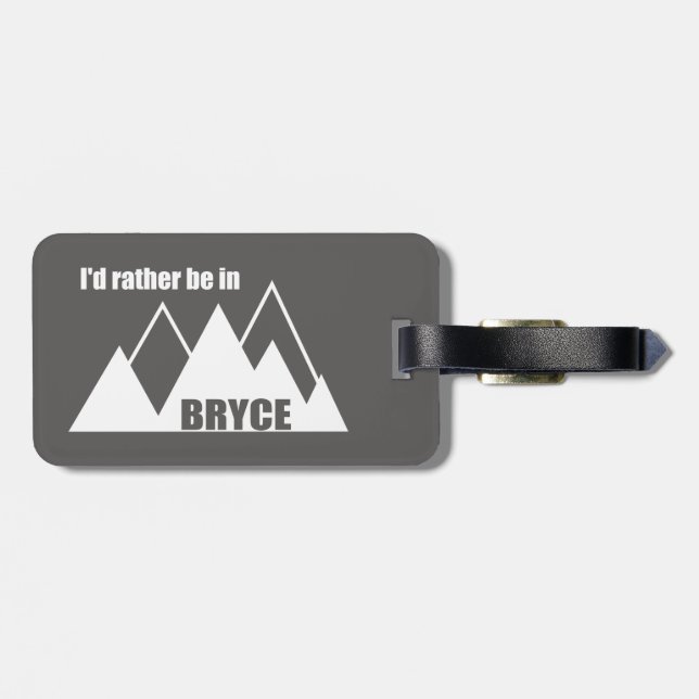 Étiquette À Bagage Je préfère être à Bryce Canyon Mountain (Dos horizontal)