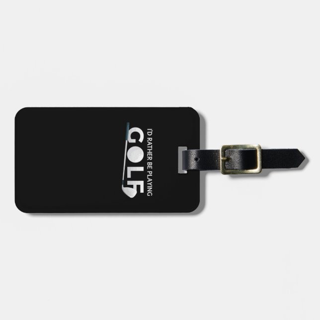 Étiquette À Bagage Je préfère jouer au golf (Devant horizontal)