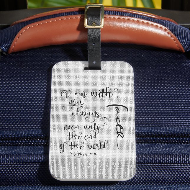Étiquette À Bagage Je Suis Avec Vous Toujours Bible Verse Christian (Insitu Rectoal 2)