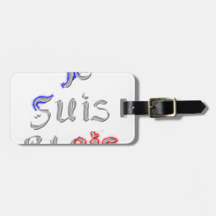 Étiquette À Bagage Je Suis Paris I Love Paris Texte Art Imprimer