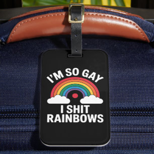 Étiquette À Bagage Je suis tellement Gay Rainbows drôle allié de la f