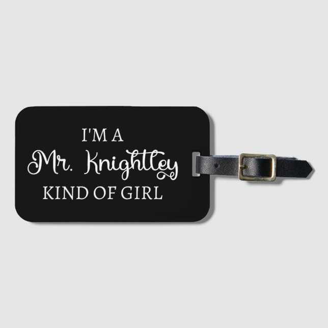 Étiquette À Bagage Je suis une fille de M. Knightley (Devant Horizontal)