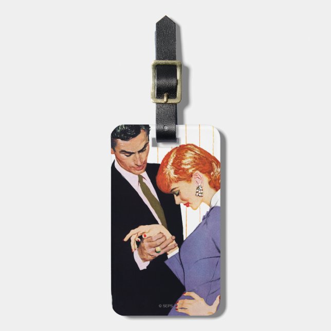 Étiquette À Bagage Je t'aime, maman Girl (Devant Vertical)