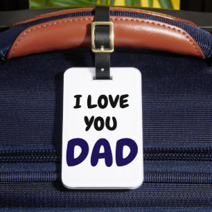 Étiquette À Bagage Je t'aime papa Élégant et Moderne