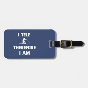 Étiquette À Bagage Je Tele Donc Je Suis