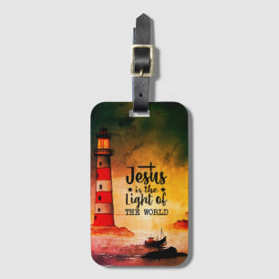 Étiquette À Bagage Jean 8 Jésus est la Lumière du Phare Mondial