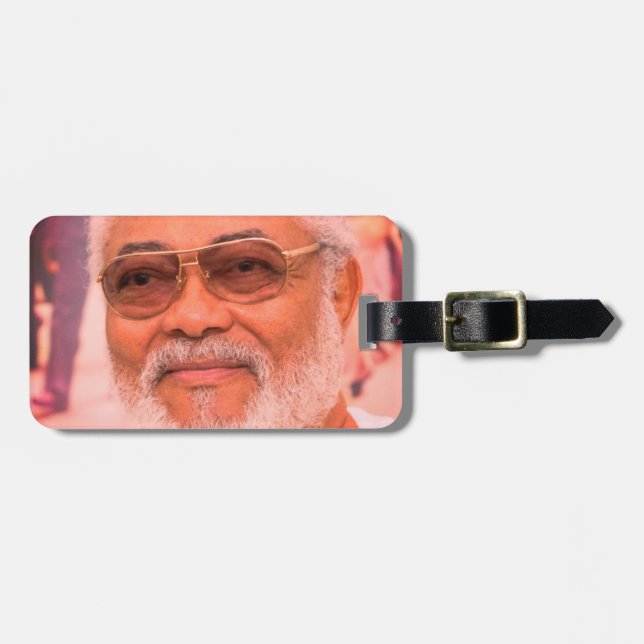 Étiquette À Bagage Jerry Rawlings, J.J. Rawlings, Président du Ghana (Devant horizontal)