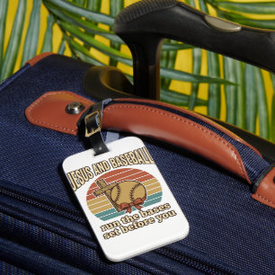 Étiquette À Bagage Jésus et Baseball Vintage Chemise Chrétienne