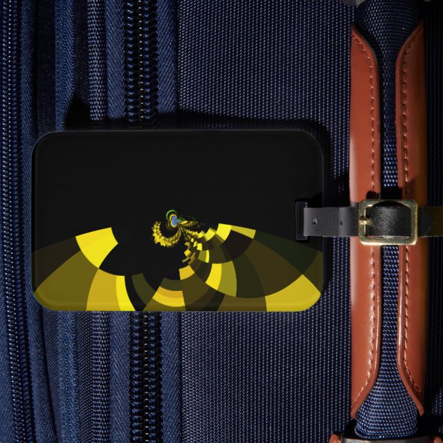 Étiquette À Bagage Jet Black et Gold Vector Art Design graphique (Insitu Rectoal 4)