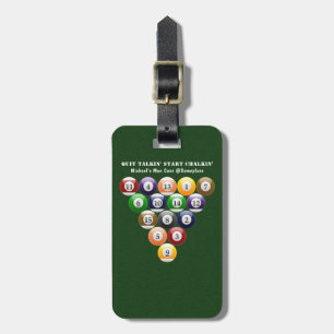 Étiquette À Bagage Jeu de piscine des boules de billard de support de