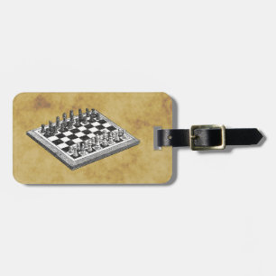 Étiquette À Bagage Jeu d'échecs Vintage WBG