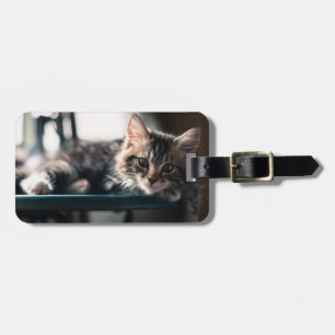 Étiquette À Bagage Jeune chat tigré masculin 2