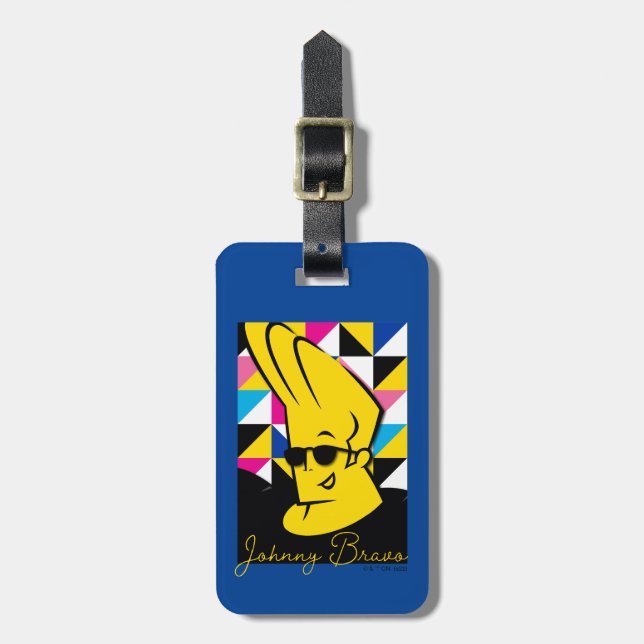 Étiquette À Bagage Johnny Bravo Pop Art Graphic (Devant Vertical)