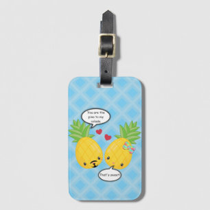 Étiquette À Bagage Joli ananas Tropical Pina Colada Romantique