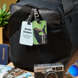 Étiquette À Bagage Joli Cheval Brown allongé dans l'herbe