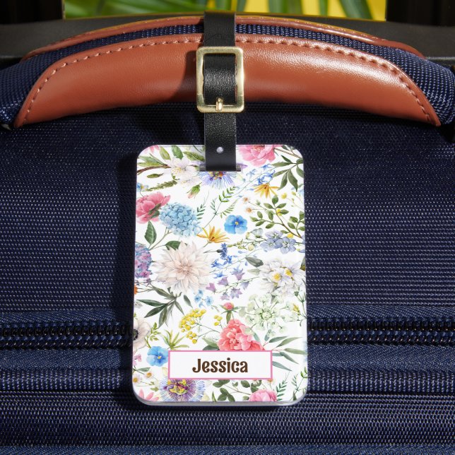 Étiquette À Bagage Joli floral (Insitu Rectoal 2)
