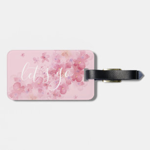 Étiquette À Bagage Joli floral, allons-y citer   étiquette de bagage
