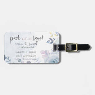 Étiquette À Bagage Joli Floral Pack Vous Sacs Mariage Enregistrer La 